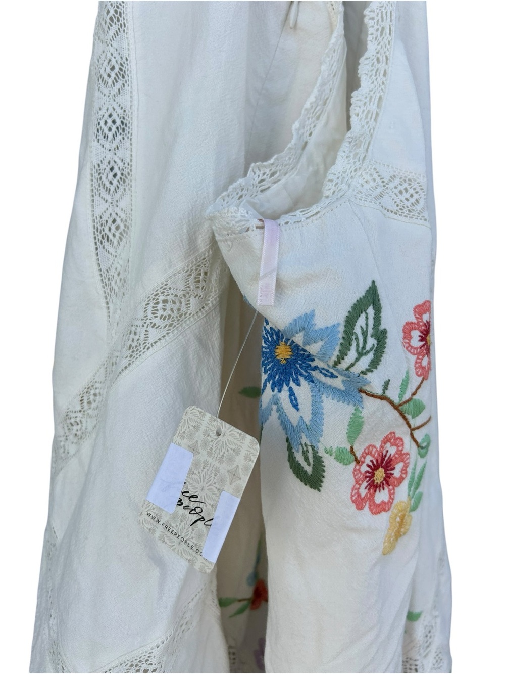 NWT Free People Willow Embroidered Mini Dress - Size Small - White - Cottagecore - Picture 6 of 16